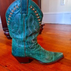 Vintage Turquoise cowboy boots